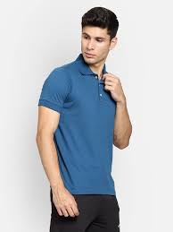 Ascon Men Navy Blue Polo T-Shirt